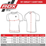 Tricou Transpirație Bărbați RDX M1 Heat Suit™ Instant Sweat™ Negru