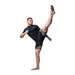 Pantaloni Scurți MMA  T16 2-in-1 Compresie Negru/Gri