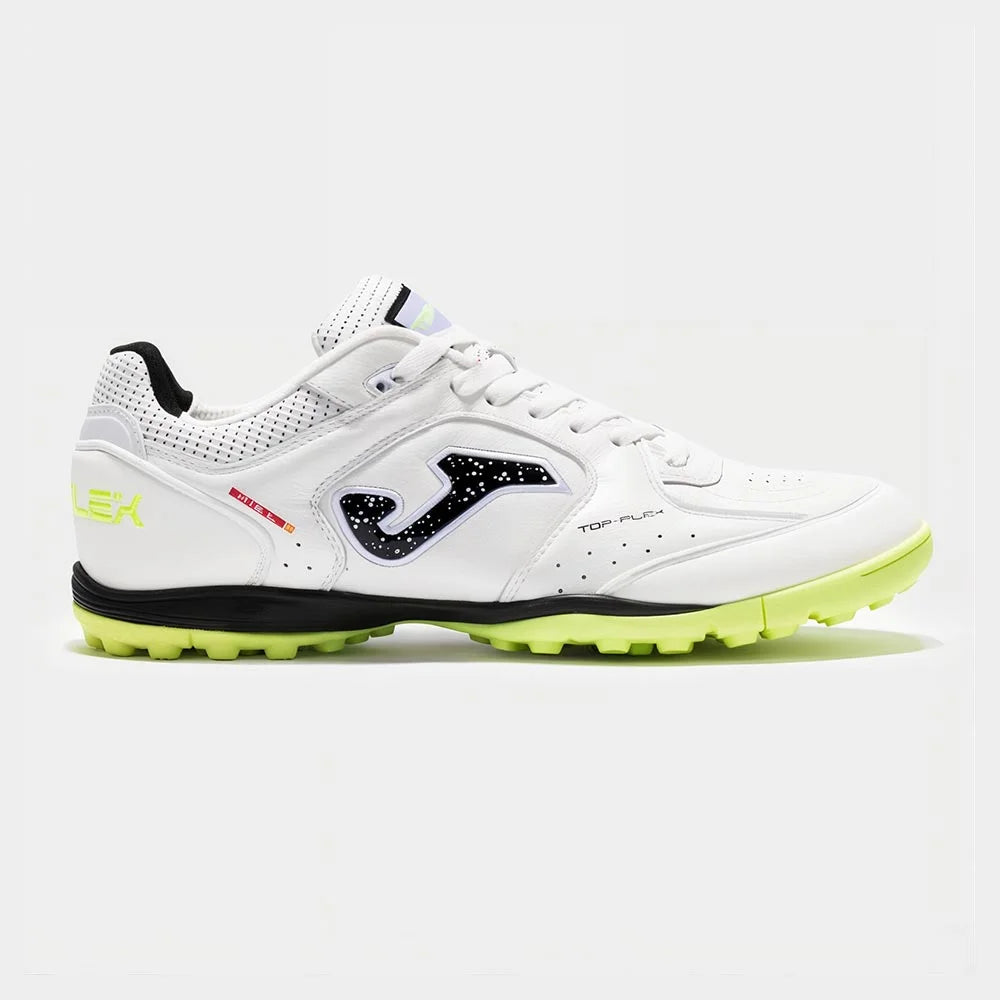 Ghete Fotbal Joma Top Flex 2502 Turf – Piele, Alb, Mărimi 40-46