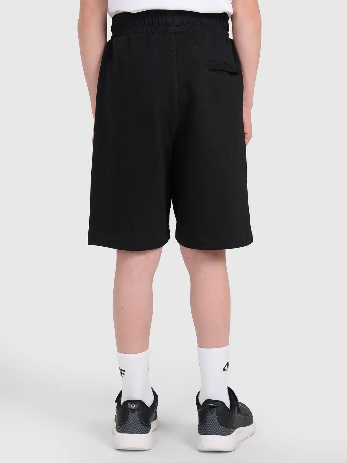 Pantaloni Scurți Junior 4F Bumbac French Terry Grey/Negru - expert - sport.ro