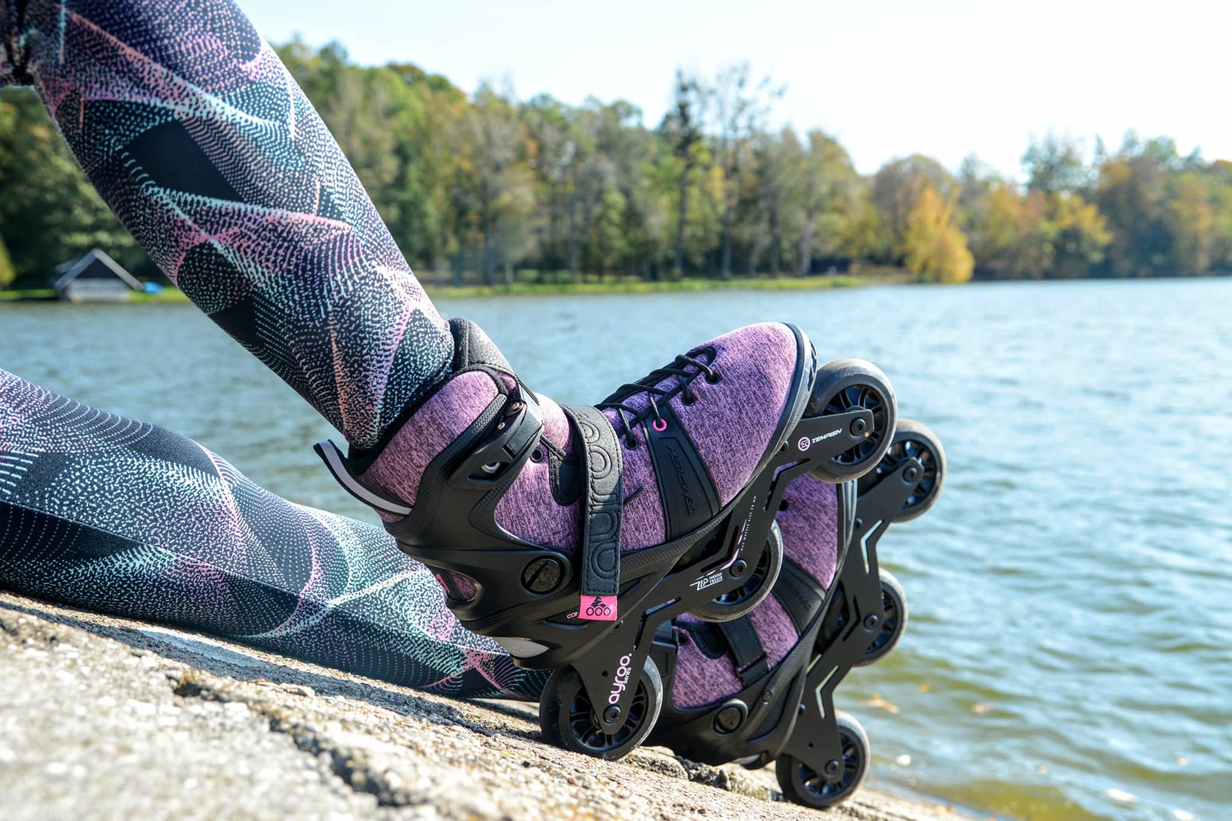 Role Inline Dama AYROO Lady Fitness Roz 3x90mm ABEC 9
