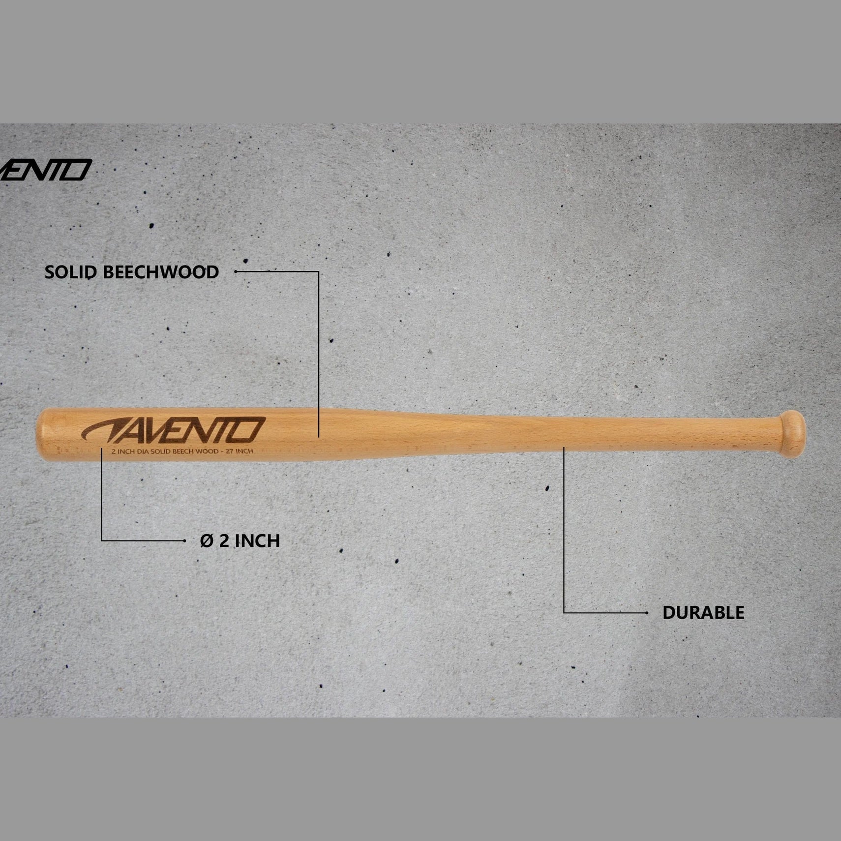 Bata baseball Avento, lemn.  68 cm