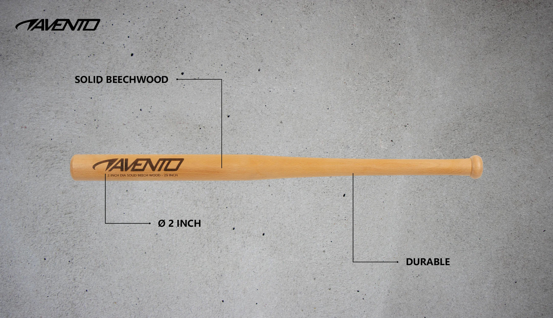 Bata basseball Avento, lemn, 73 cm