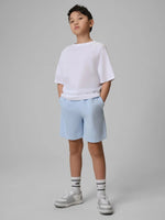 Pantaloni Scurți Junior 4F Kevin Bumbac French Terry Albastru - expert - sport.ro
