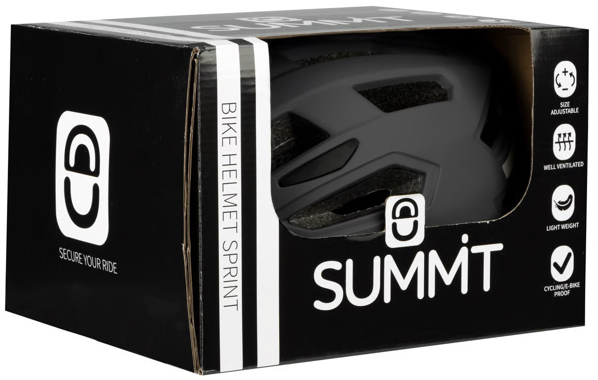 Cască Bicicletă SUMMIT Adulți Ajustabilă 58-62cm Negru/Gri