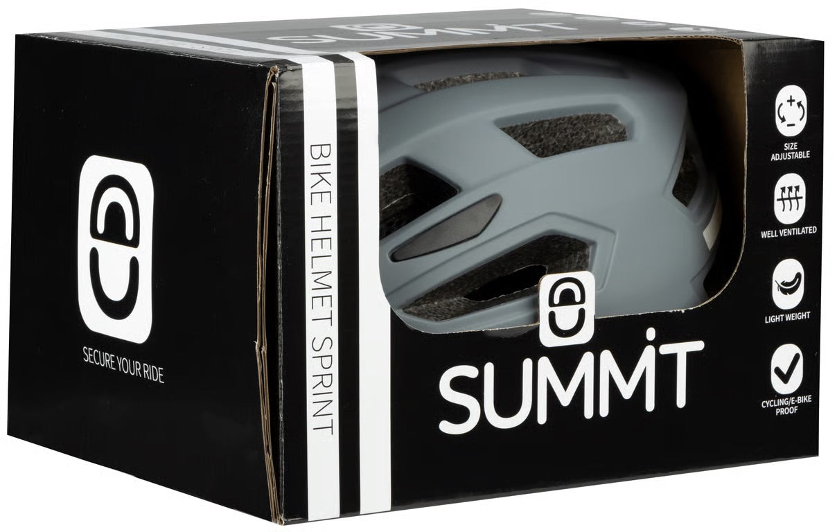 Cască Bicicletă SUMMIT Adulți Ajustabilă 58-62cm Negru/Gri