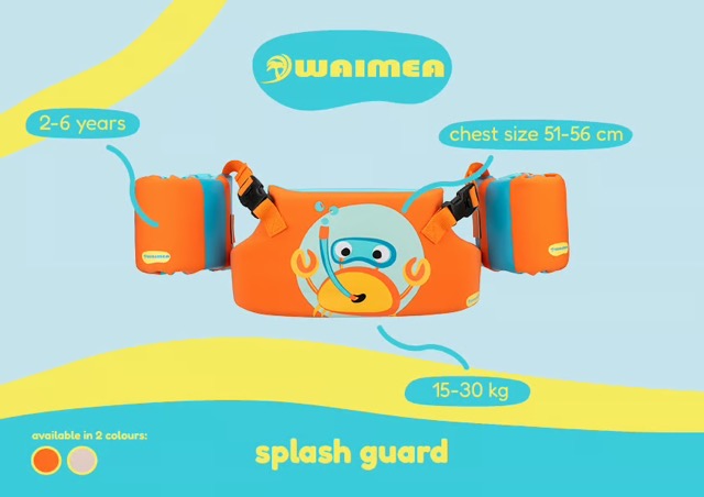 Centura cu aripioare 3-in-1 Splash Guard, Kimo, 2-6 Ani,  15-30 kg