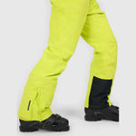 Pantaloni de schi 4F, membrană 5000/3000, negru/galben fluo