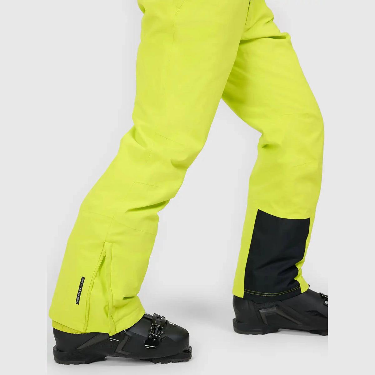 Pantaloni de schi 4F, membrană 5000/3000, negru/galben fluo