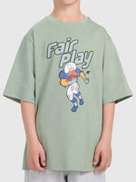 Tricou Junior 4F Bumbac Single Jersey Verde Masliniu - expert - sport.ro
