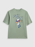 Tricou Junior 4F Bumbac Single Jersey Verde Masliniu - expert - sport.ro