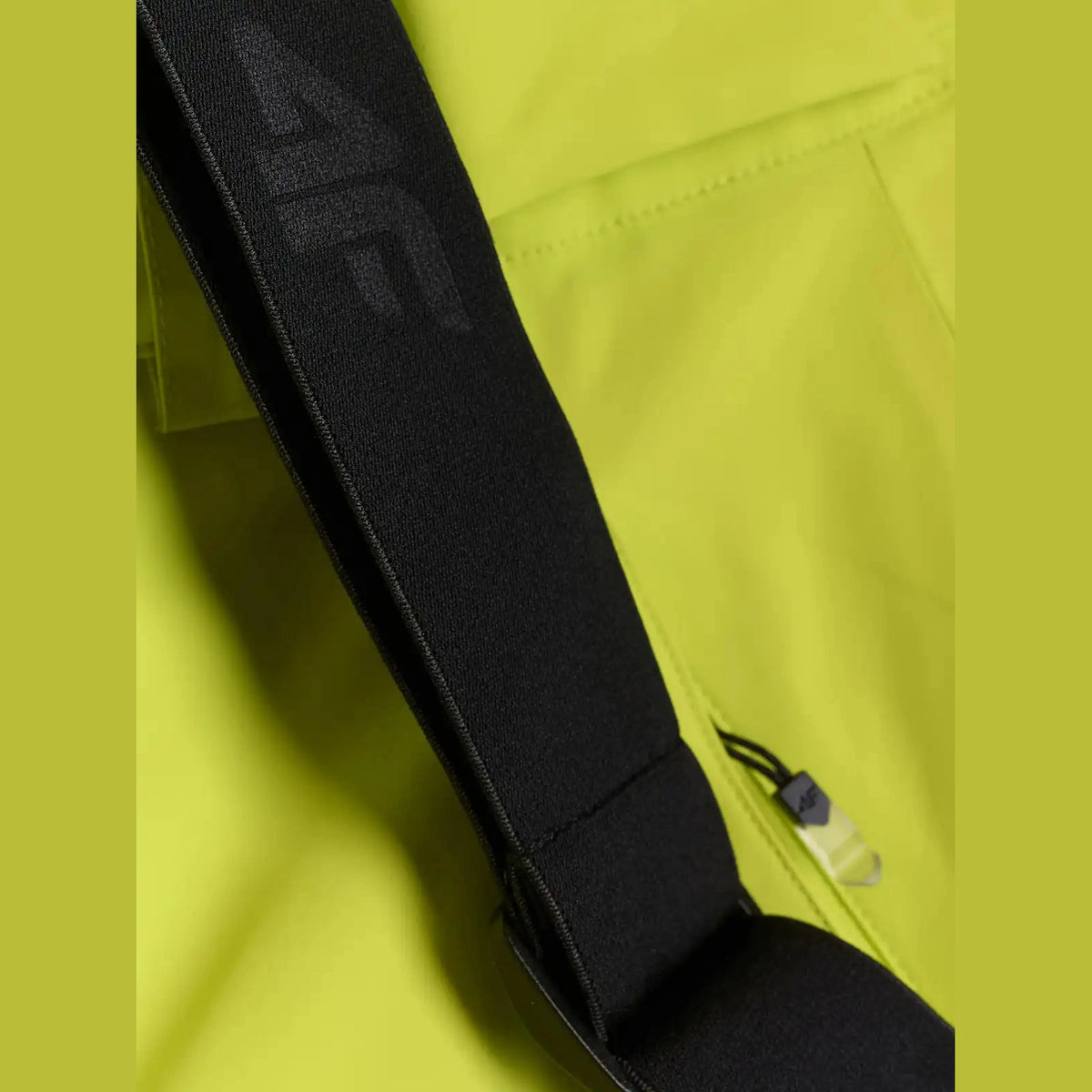 Pantaloni de schi 4F, membrană 5000/3000, negru/galben fluo