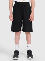 Pantaloni Scurți Junior 4F Bumbac French Terry Grey/Negru - expert - sport.ro
