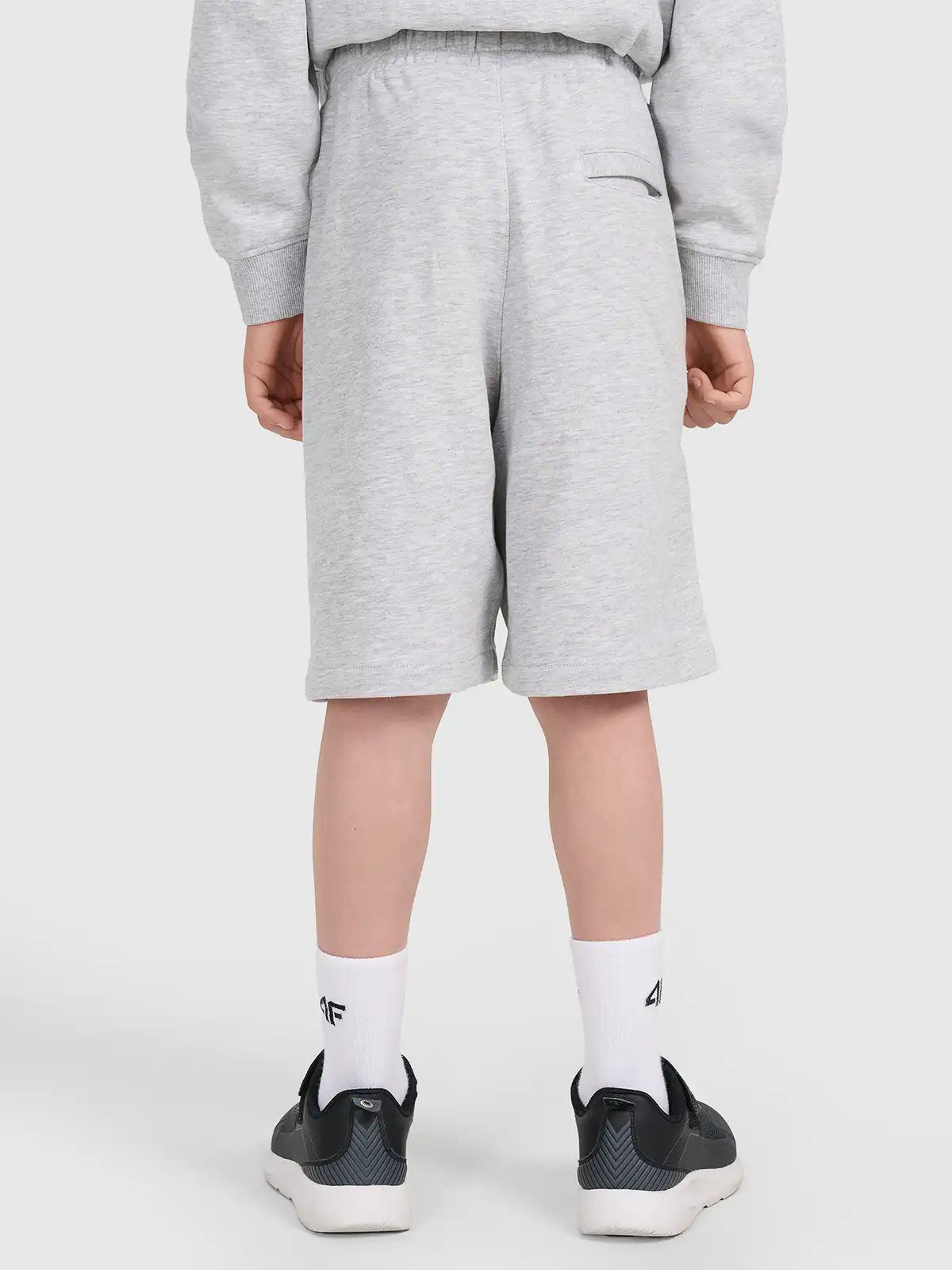 Pantaloni Scurți Junior 4F Bumbac French Terry Grey/Negru - expert - sport.ro