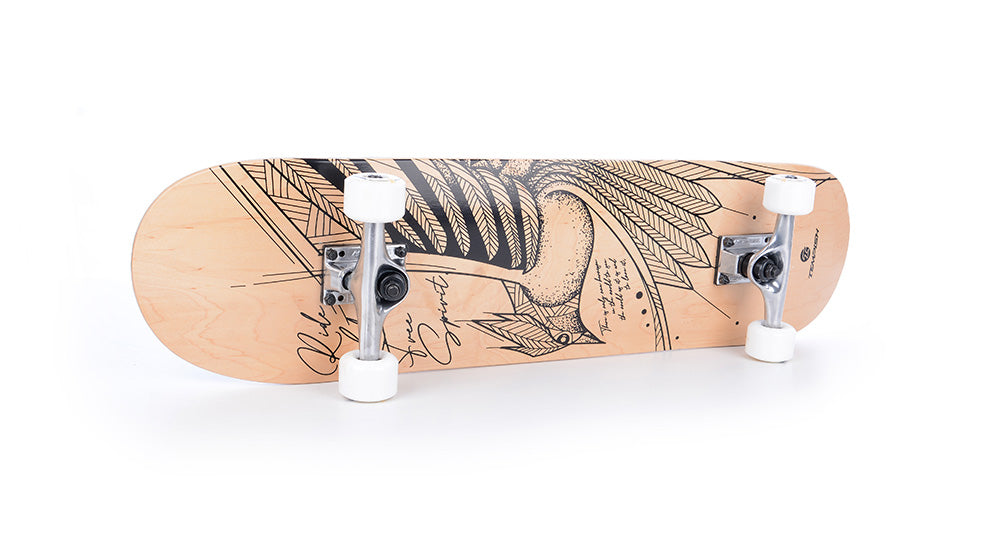 Skateboard Skatepark/Street FREE SPIRIT Arțar Canadian 31"x8" Old-School