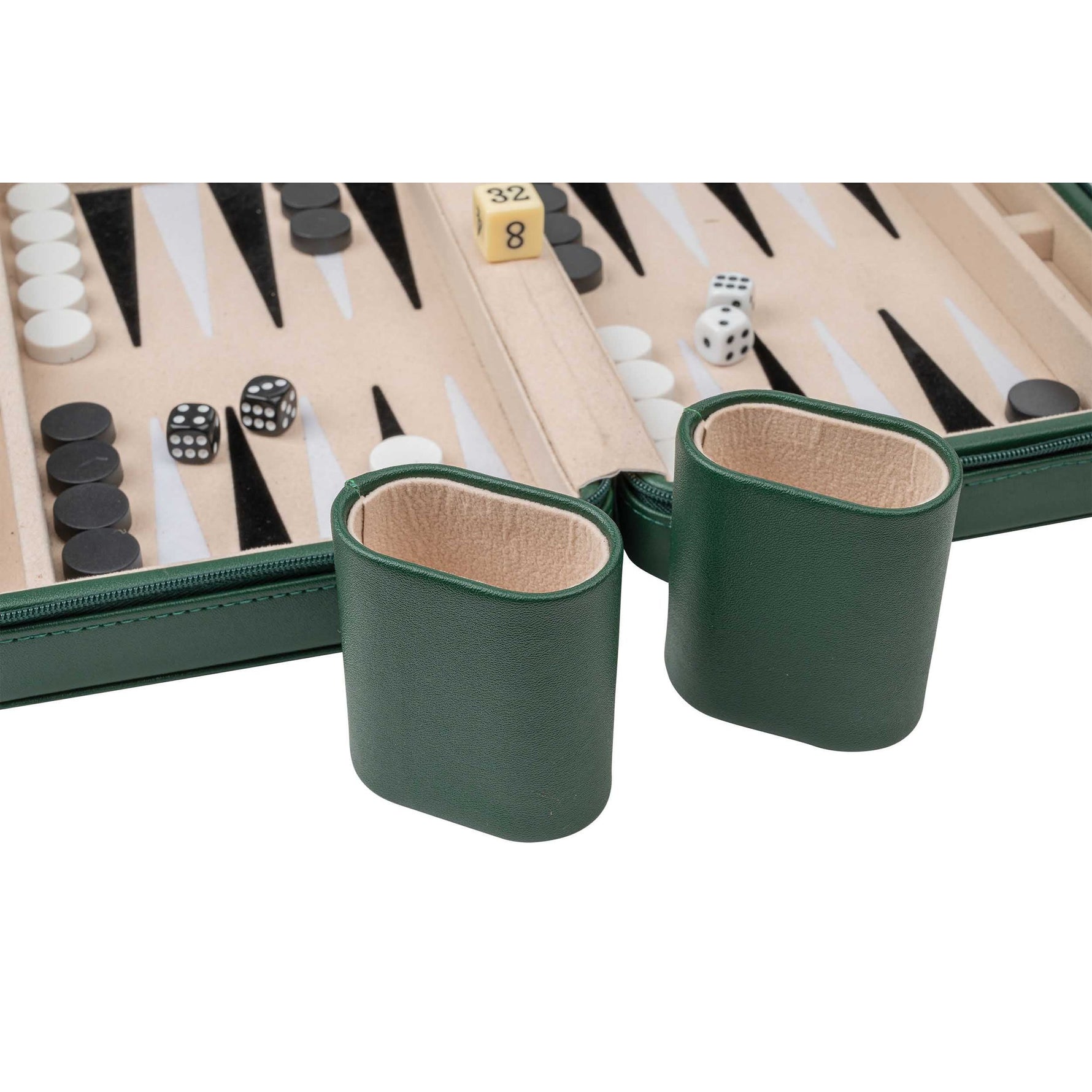 Joc Table Philos Thasos, voiaj, imitatie de piele, magnetic, cu maner de transport, verde
