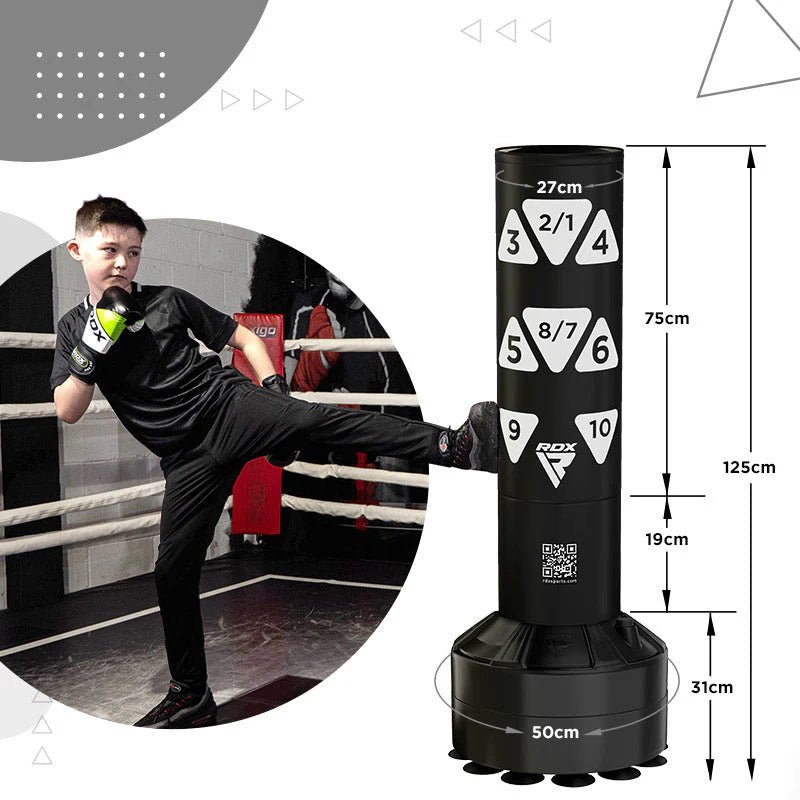 Sac de Box Copii RDX KT Ronin 4ft Autoportant cu Mănuși - expert - sport.ro