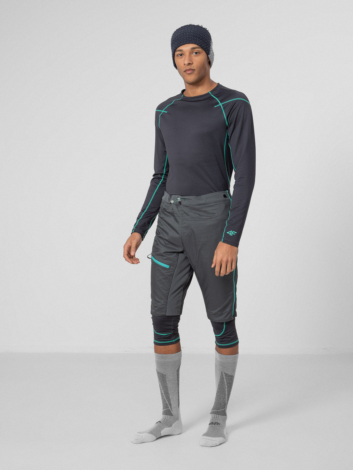 Lenjerie de corp, colanti barbati Fleece 4F BIMP060D