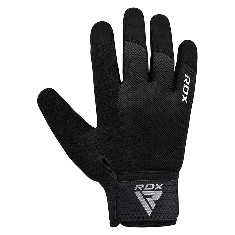 Mănuși Antrenament RDX W1F cu Degete Întregi – Touchscreen, Negru / Verde Militar