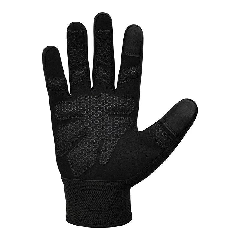 Mănuși Antrenament RDX W1F cu Degete Întregi – Touchscreen, Negru / Verde Militar