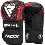 Mănuși Grappling RDX Shooter Aprobate IMMAF Roșu