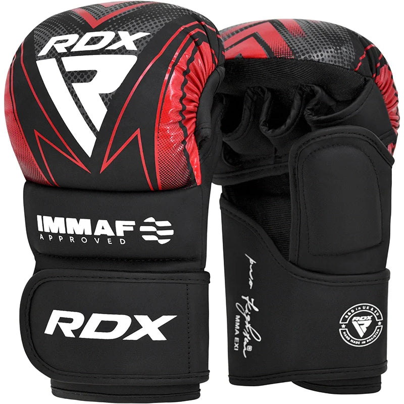 Mănuși Grappling RDX Shooter Aprobate IMMAF Roșu