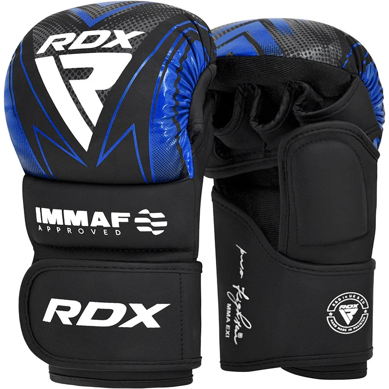 Mănuși Grappling RDX Shooter Aprobate IMMAF Albastru