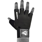 Mănuși Haltere RDX T2 cu Jumătate de Deget – Negru / Maro