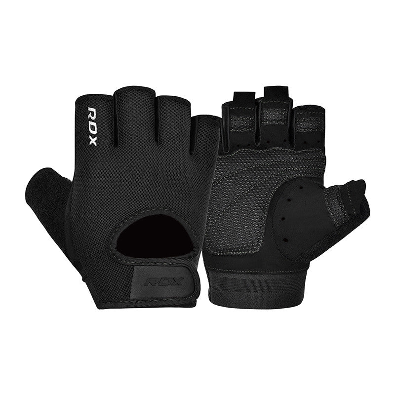 Mănuși Haltere RDX T1 – Protecție Palmă EVA, Negru