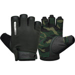 Mănuși Haltere RDX T2 cu Curea – Verde Militar