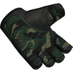 Mănuși Haltere RDX T2 cu Curea – Verde Militar