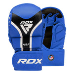 Mănuși Grappling RDX Shooter Aura Plus T-17 Negru Roșu Albastru