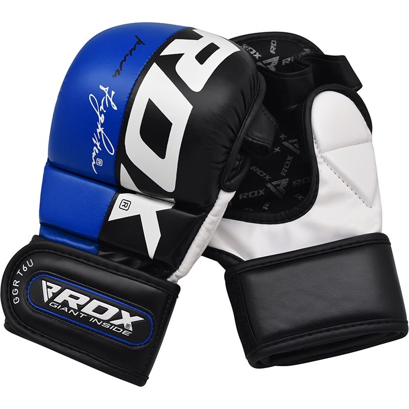 Mănuși MMA RDX Rex Sparring Piele Maya Hide Bleumarin