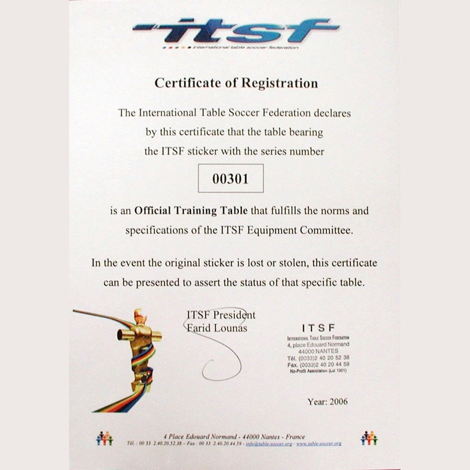 Masă Fotbal Garlando Pro Champion ITSF | Profesională 150 × 110 cm