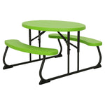 Masa de picnic ovala pentru copii Lifetime, verde