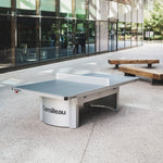 Masă Tenis de Masă Cornilleau 510 Campus Outdoor - Laminat 7mm, Fixare Sol, Clasa B