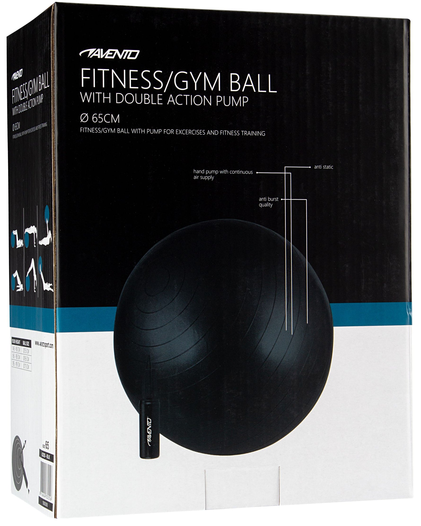 Minge fitnes/Gym ball + pompa, 65 cm