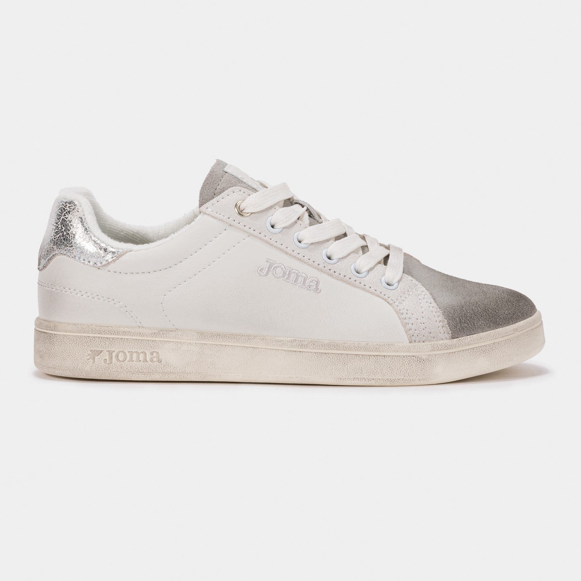 Pantofi Casual Dama JOMA C.Alba Lady 2512 Alb/Argintiu