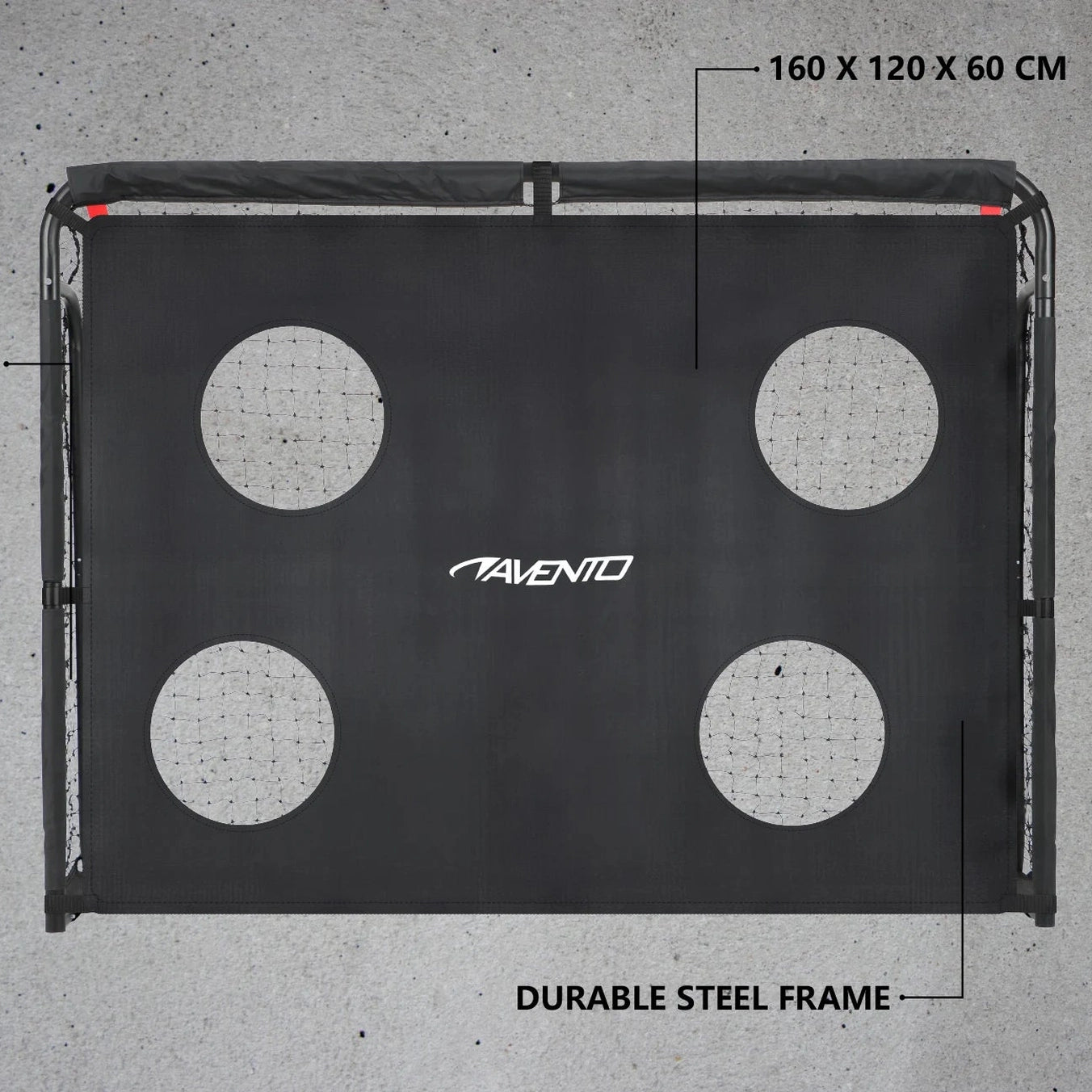 Poarta fotbal din otel  Avento Target 160x120x60 cm