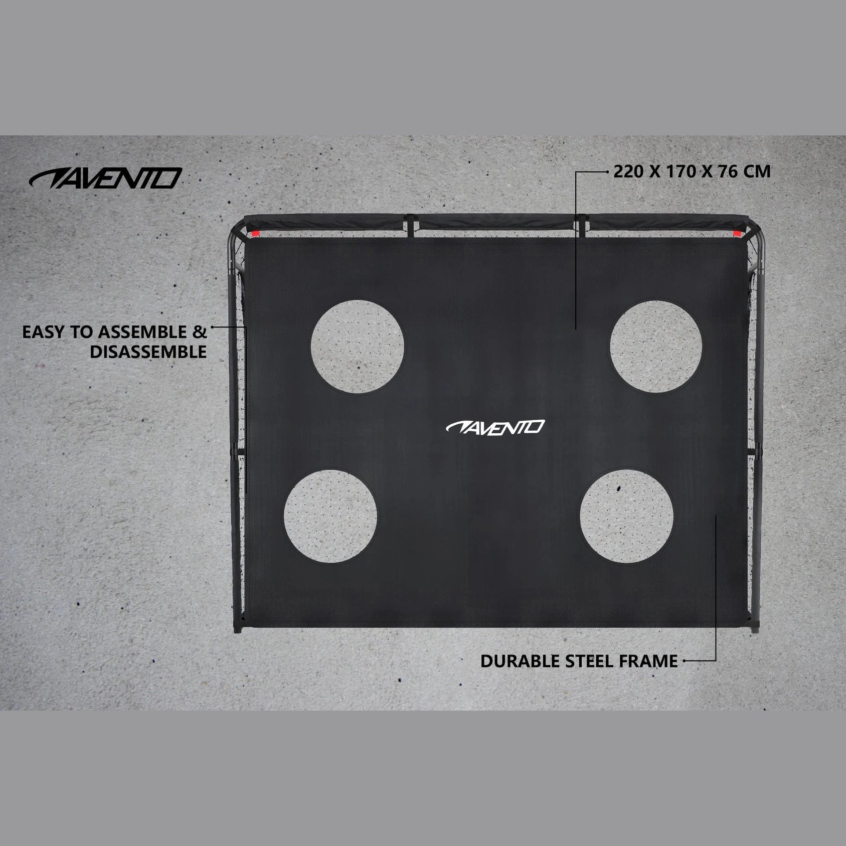 Poarta fotbal din otel  Avento Target 300x200x91.5cm