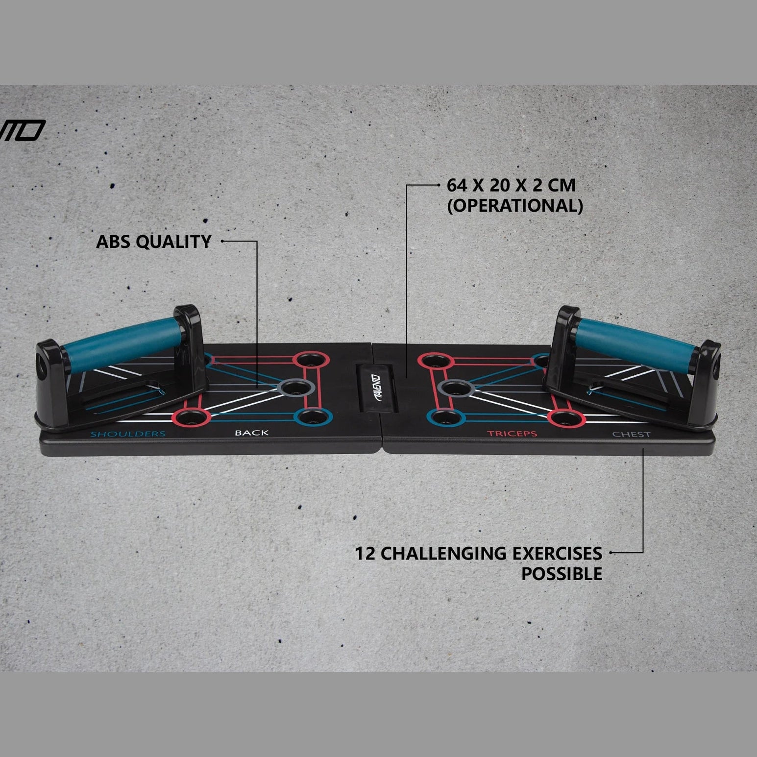 Placă Flotări Pliabilă Push-Up Board AVENTO - expert-sport.ro