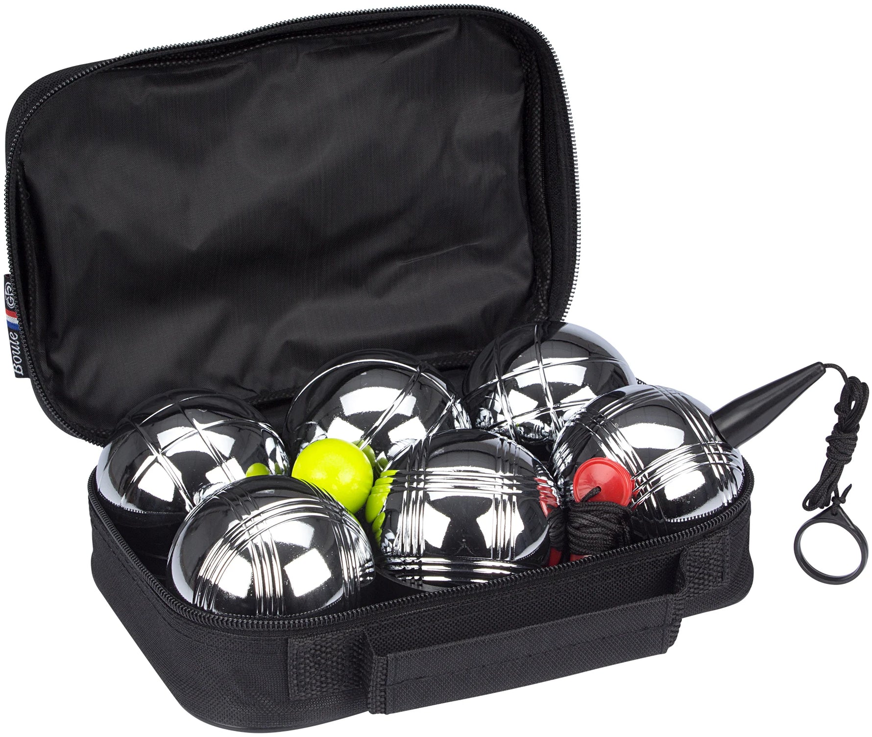 Set Joc Petanque GET & GO VI 6 Bile Oțel Cromat 73mm 720g - expert-sport.ro