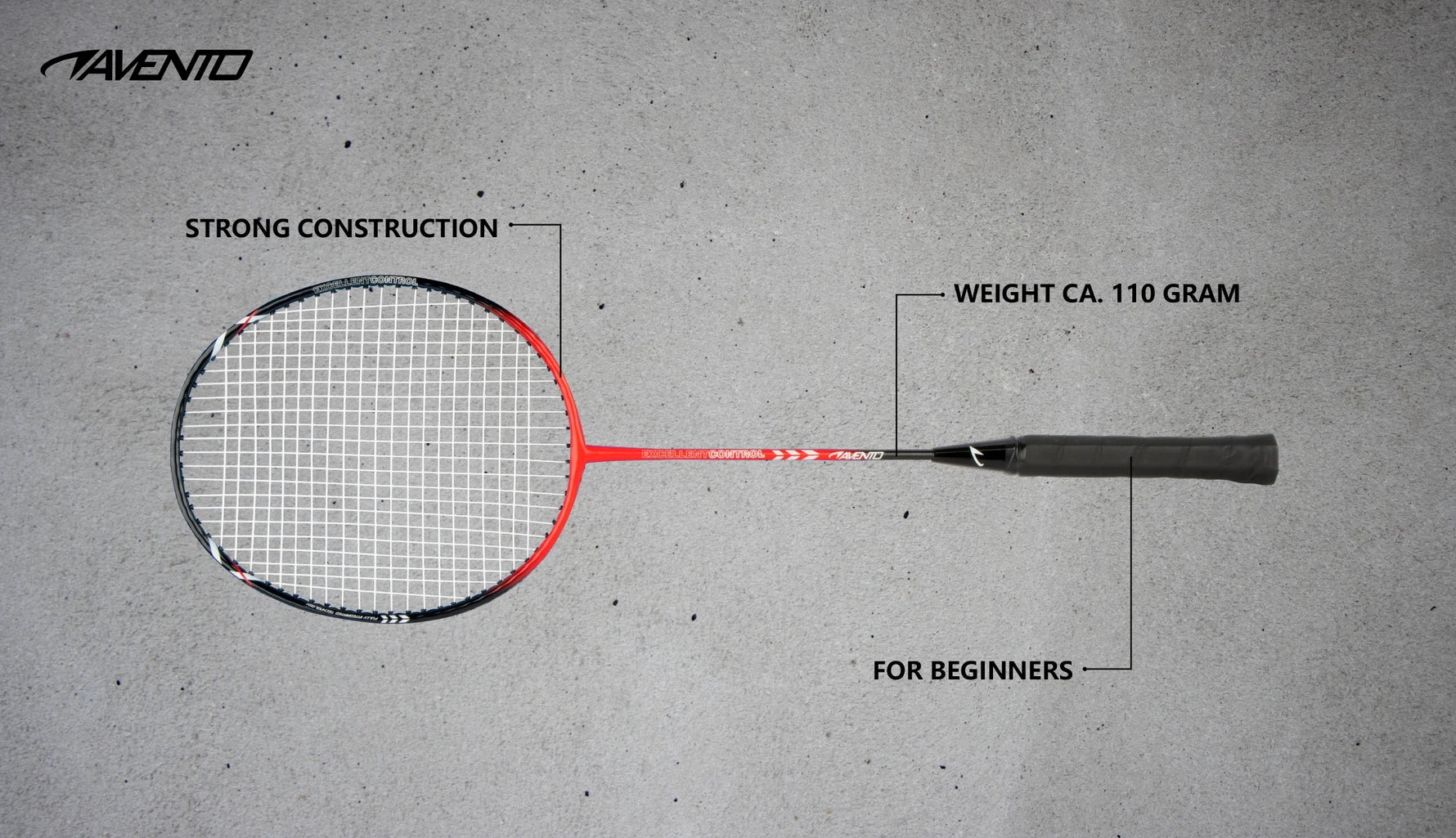 Rachetă Badminton Avento Smash Oțel 110g