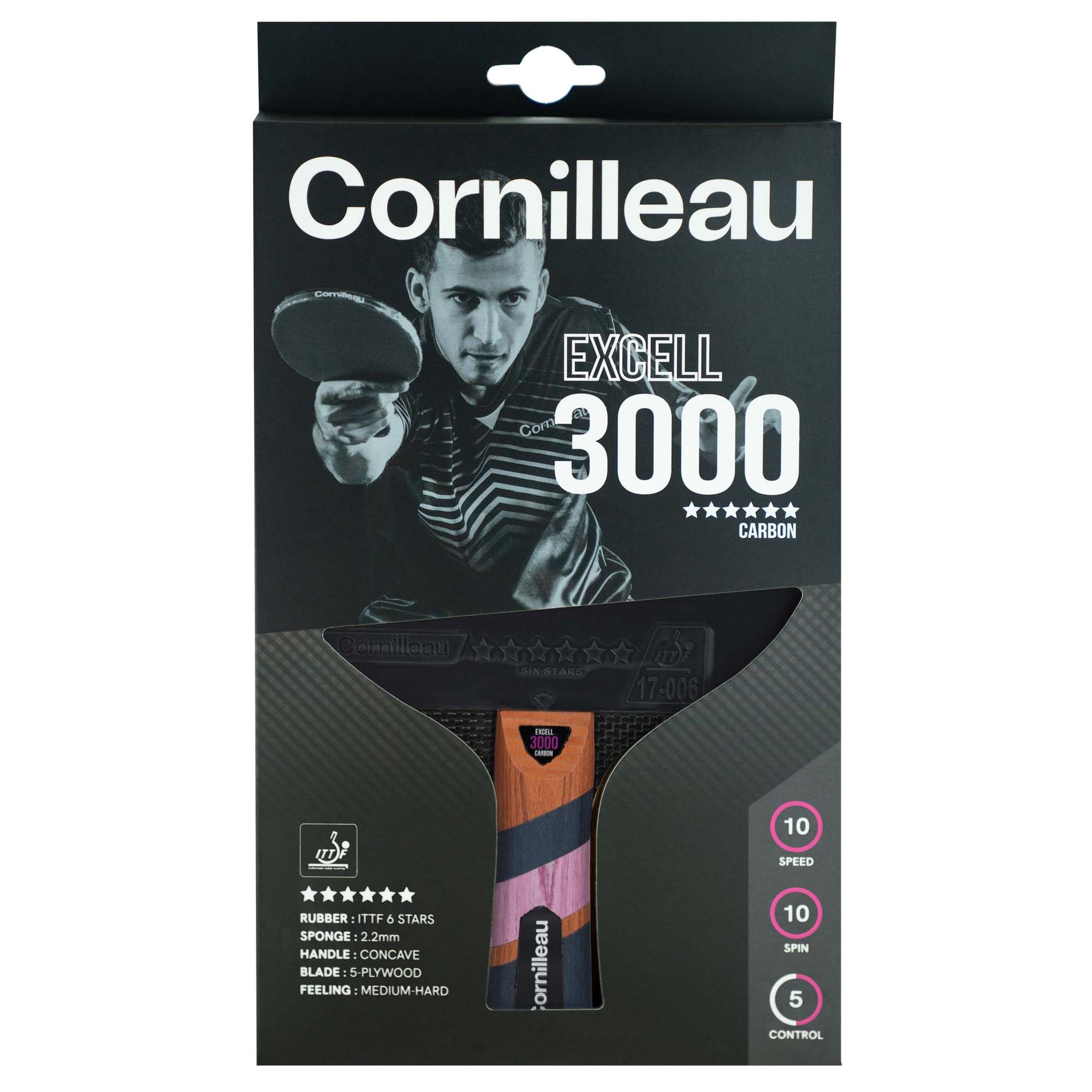 Paletă Tenis de Masă Cornilleau Excell 3000 Carbon