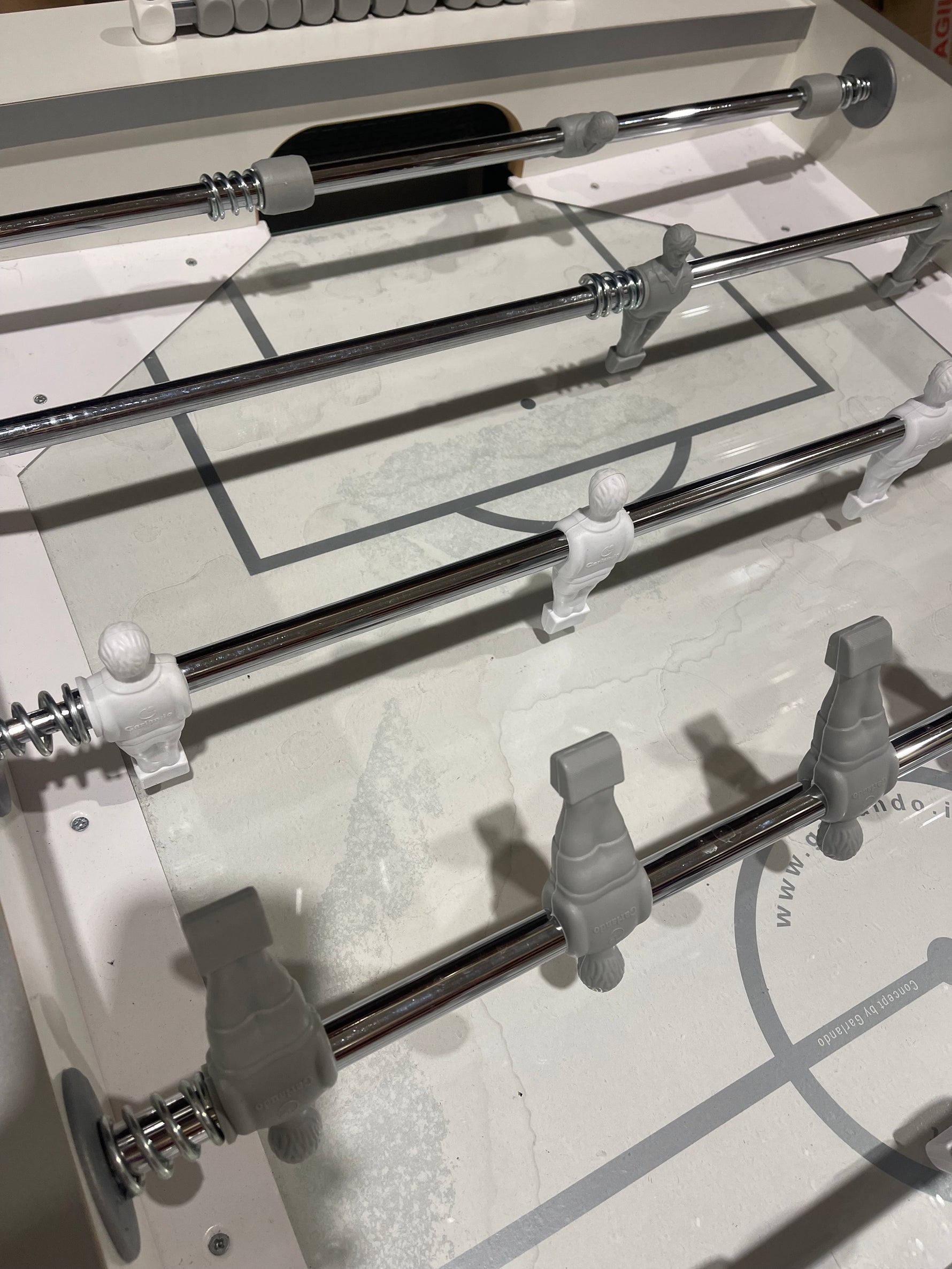 RESIGILAT Masa fotbal Garlando G500 Pure White, telescopic