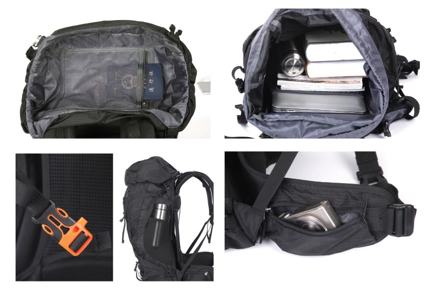 Rucsac Drumeție Maui & Sons 70L - Nailon, Spate Anatomic, Husă Ploaie