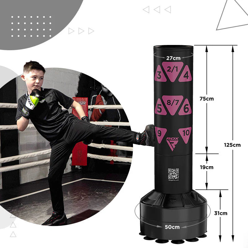 Sac de Box Copii RDX KT Ronin 1.2m cu Mănuși Antrenament
