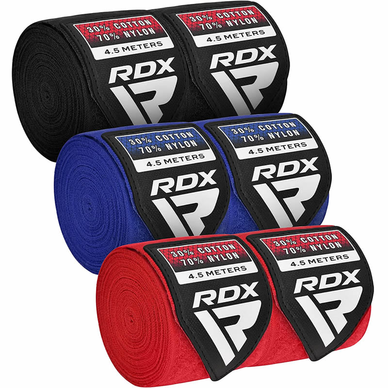 Set 3 perechi bandaje elastice Rdx Red/Black/Blue+