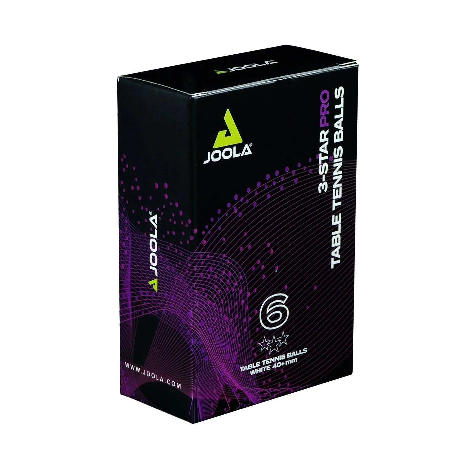 Mingi Tenis de Masă JOOLA 3-Star PRO 40+ Set 6 buc Alb