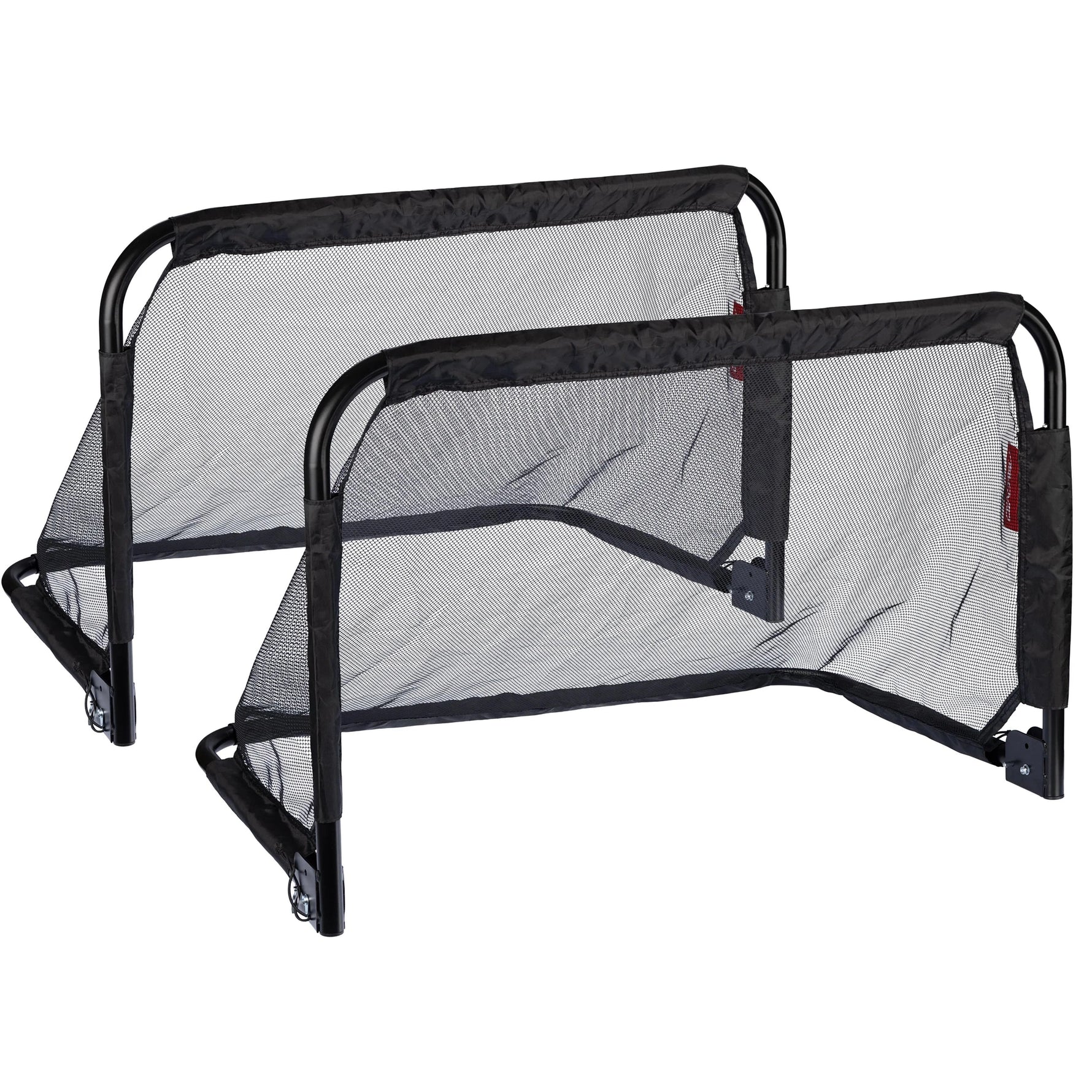 Set Porti fotbal din otel Avento pliabile, 90x60x60 cm